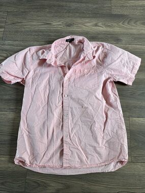 Boys' Light Pink Short-Sleeve Button-Down Shirt